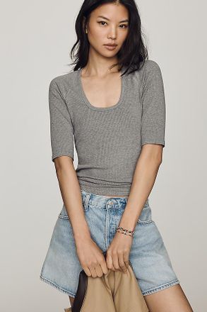 Maeve Raglan Scoop-Neck Top