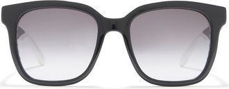 Alexander McQueen 55mm Square Sunglasses in Black Black Grey at Nordstrom Rack