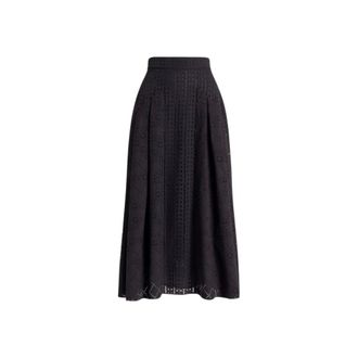 Alberta Ferretti Alberta Ferretti, Midi Skirts, female, Black, Size: S Sangallo Guipure Skirt