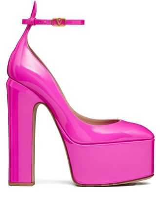 Valentino Garavani 155 mm Tan-Go pumps met plateauzool - Roze