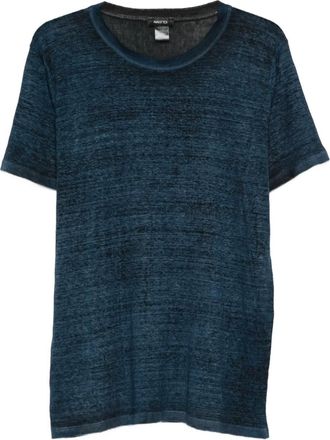 Avant Toi round-neck T-shirt - men - Linen/Flax - S - Blue