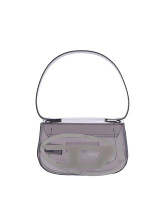 Diesel Transparent Rubber Shoulder Bag With Oval Logo