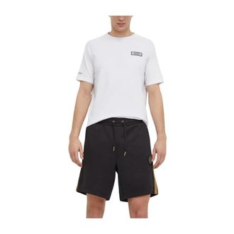 Emporio Armani Logo-patch Shorts - Heren - Korte Broeken - Zwart - XL - Katoen - Korte Broeken