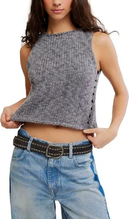 Free People Opal Sweater Tank in Steel Grey at Nordstrom, Size X-Small