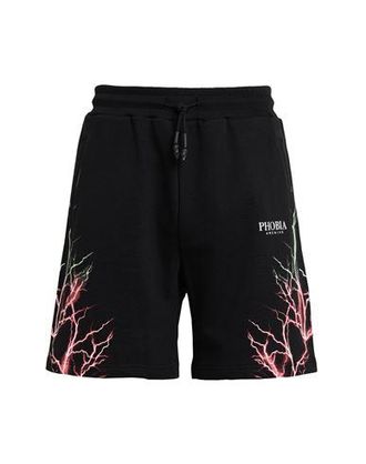 Phobia Archive BLACK SHORTS WITH RED AND GREEN LIGHTNING