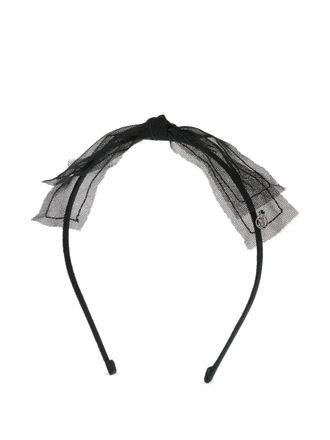 Maison Michel Kety headband - women - Polyamide/Cotton/Viscose - One Size - Black