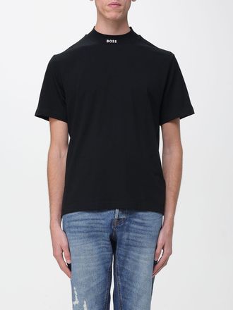 HUGO BOSS T-shirt green in cotone con logo Boss