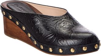 Farm Rio Farm Rio Embossed Leather Wedge Clog