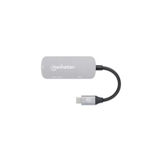 Manhattan Usb-c A Hdmi 3 En 1 Docking Converter Con Power Delivery Space Gray