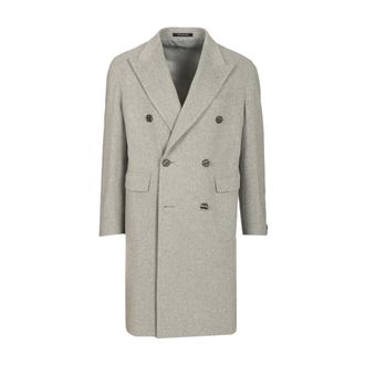 Tagliatore London Double-Breasted Coat - male - Tagliatore - Double-Breasted Coats - Gray - XL - Coats