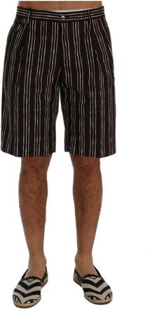 Dolce & Gabbana Gestreepte Hennep Casual Shorts - Heren - Korte Broeken - Veelkleurig - XS - Hennep - Korte Broeken