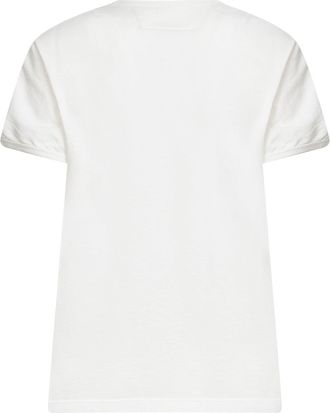 Maison Margiela Womens T-Shirt Margie Print White Cotton T-Shirts & Jerseys