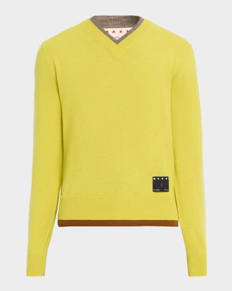 Marni Men & apos;s V-Neck Cashmere Sweater