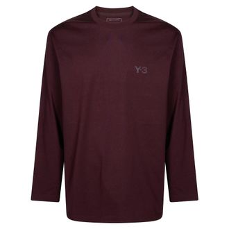 Yohji Yamamoto U LS TEE Ngtred - male - Y-3 - Long Sleeve T-Shirts - Red - S - Tops