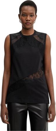 Pinko Molly Top - Dames - Tops zonder mouwen - Zwart - S - Katoen - Tops