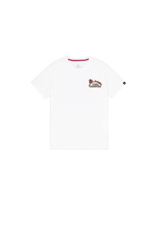 Alpha Industries T-Shirt ALPHA INDUSTRIES Naval Backprint T-Shirt, Herren, Gr. XXL, weiss (wei&szlig;), Obermaterial: 100% Baumwolle, Shirts T-Shirt