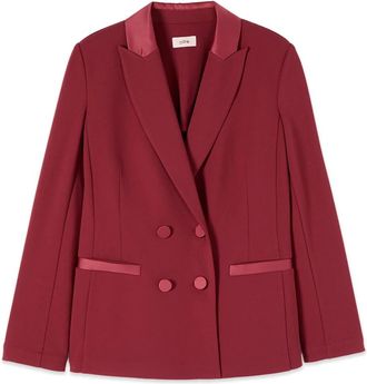Oltre Dubbele rij knopen blazer met bedekte knopen - Dames - Blazers - Rood - S - Polyester - Jassen
