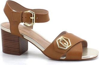 Liu Jo Sandalen met hoge hak - Dames - Sandalen met hakken - Bruin - 36 EU - Leer - Schoenen
