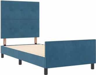 vidaXL Estructura De Cama Azul Oscuro 90 X 200 Cm Terciopelo Vidaxl