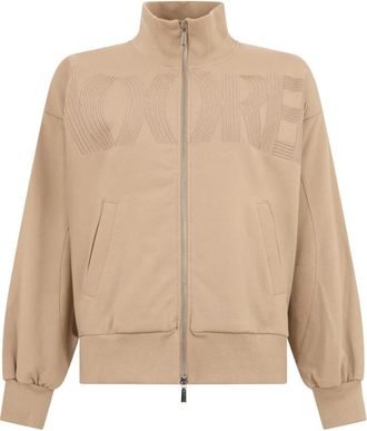 Moorer Zip-through Hoodie - Dames - Vesten met rits - Beige - XS - Katoen - Hoodies & sweatvesten