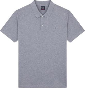 Paul & Shark Polo met korte mouwen van katoenpiqu&eacute; - Heren - Polos - Grijs - L - Katoen - Tops