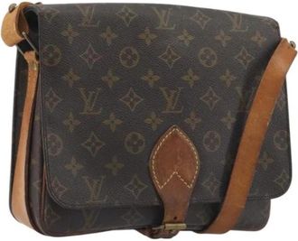 Louis Vuitton Tweedehands Canvas Louis Vuitton tassen - Dames - Vintage Schoudertas - Bruin - ONE Size - Vintage