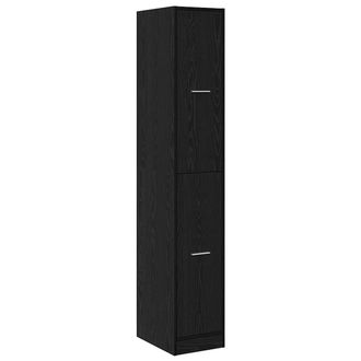 vidaXL Armadio Da Apoteca Rovere Nero 30 X 41 X 174.5 Cm - Vidaxl