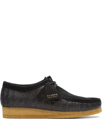 Clarks Wallabee raffia desert boots - Zwart