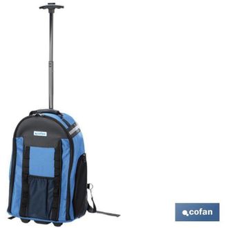 cofan Mochila Portaherramientas Con Ruedas 35 X 20 X 55 Cm, Mochila Portaherramientas Resistente Y Duradera Fabricada En Poli&eacute;ster Ideal Para Transportar Tu