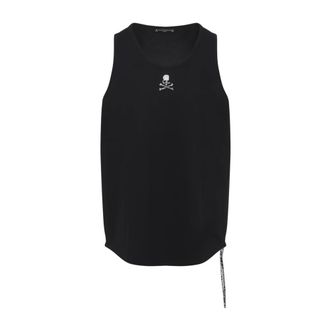 MASTERMIND WORLD Sleeveless Tops, male, Black, Size: S Mw26Se1Ts072.021 Top
