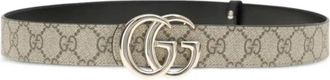 Gucci Reversible GG Marmont Riem - Dames - Riemen - Beige - 85 CM - Leer - Accessoires