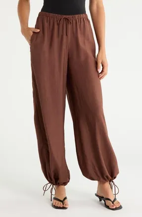 Nobody's Child Violet Cuffed Pants in Brown at Nordstrom, Size 12