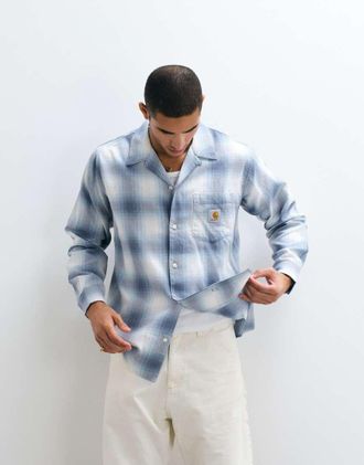 Carhartt Work in Progress Camicia a maniche lunghe blu a quadri