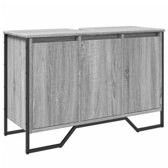Berkfield Home Bathroom Sink Cabinet Grey Sonoma 91x35x60 cm Engineered Wood | Size: 91 x 35 x 60 cm