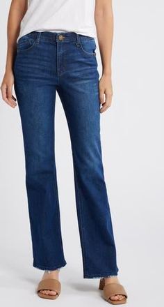 Wit & Wisdom Madison AbSolution High Waist Bootcut Jeans in Blue at Nordstrom Rack, Size 0