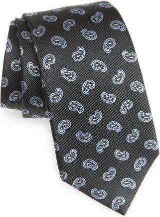 Duchamp Paisley Silk Tie in Black at Nordstrom Rack