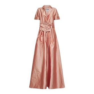 La Petite Robe Di Chiara Boni Floral-detail Midi Dress - female - Chiara Boni - Gowns - Pink - L - Dresses
