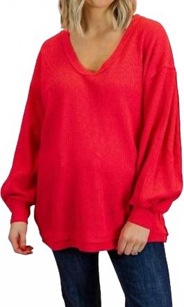 We The Free Coast To Coast Thermal Top In Rouged Cheeks
