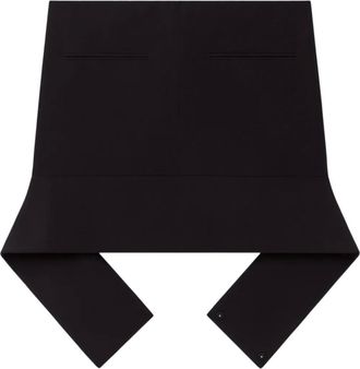 Courrèges Minigonna con cintura - Nero