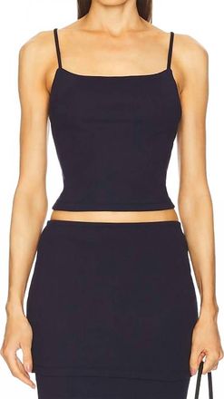 LnA Senti Ribbed Tank Top In Ink Blue