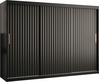 Mirjan24 Mobilier1 - Armario Hartford 336, Negro, 200x250x62cm, Puertas De Armario: Correderas, N&uacute;mero De Estantes: 0
