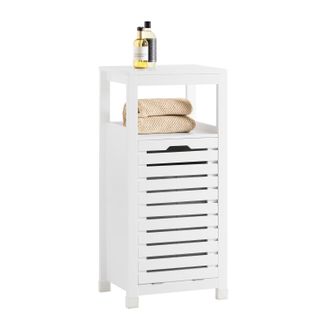 SoBuy Canasto Para La Colada Mueble De Ba&ntilde;o Con Cesto Para Ropa Sucia Amario Para Ba&ntilde;o Blanco 42 X 30 X 90 Cm Bzr67-w Sobuy Es