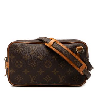 Louis Vuitton Pre-owned Womens Monogram Pochette Marly Bandouliere - Brown Textile - One Size