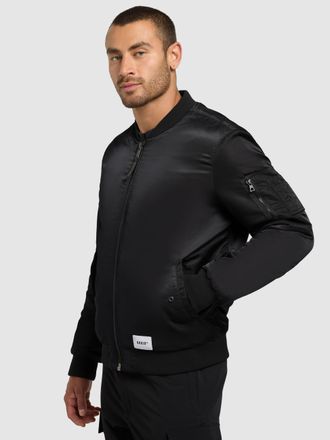 Khujo Bomberjacke KHUJO ADON, Herren, Gr. XXL, schwarz, Web, Obermaterial: 100% Nylon. Futter: 100% Nylon. Wattierung: 100% Polyester, unifarben, h&uuml;ftlang, 