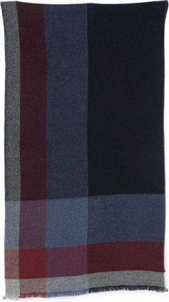 Brunello Cucinelli Check-pattern Frayed-edge Scarf