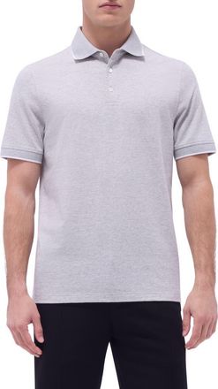 Bugatchi Tipped Contrast Collar Polo in Cement at Nordstrom Rack, Size Xx-Large