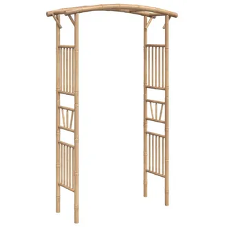Berkfield Home Rose Arch Bamboo 118x40x187 cm in Tan | Size: 118 x 40 x 187 cm