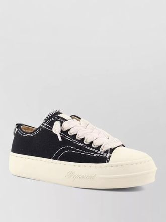 Represent canvas rubber sneakers contrasting stitching toe