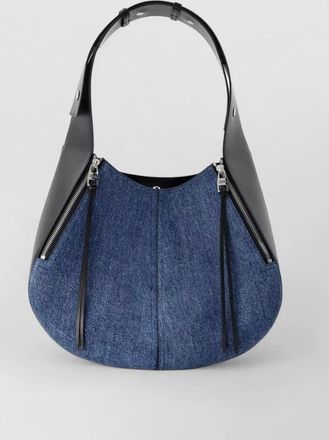 Alexander McQueen skull denim shoulder bag