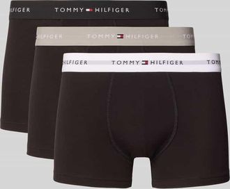 Tommy Hilfiger Trunks aus Baumwoll-Mix im 3er-Pack in Black, Gr&ouml;&szlig;e XXL